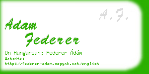 adam federer business card
